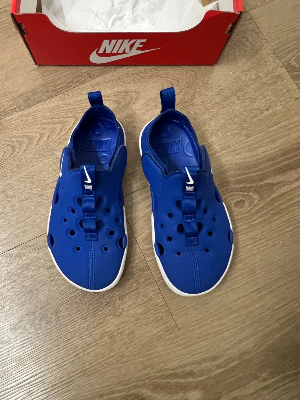 Nike Kids Royal Blue Slip-On Sandals